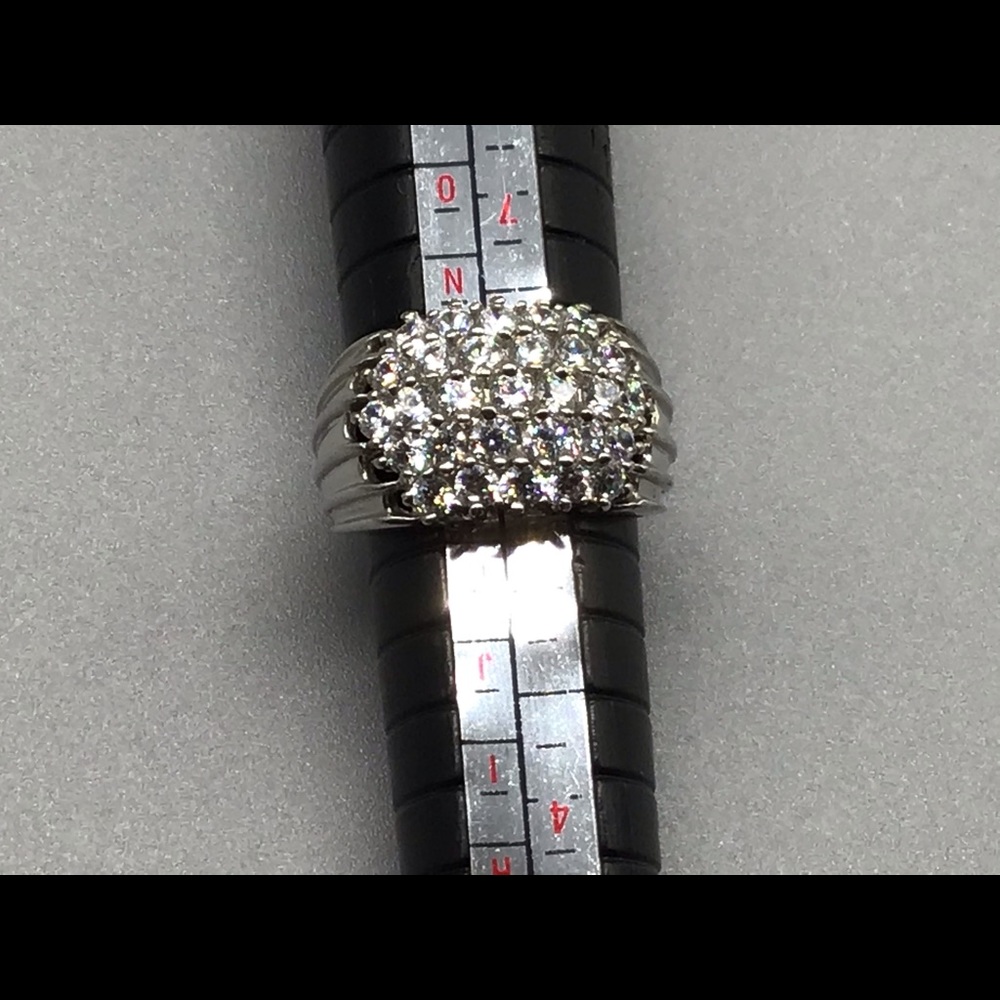 Sterling Silver cubic zirconia cluster ring